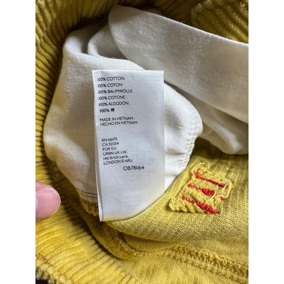 BDG Urban Outfitters Mom High-Rise Corduroy Pants Yellow Size 32 - Picture 3 of 6